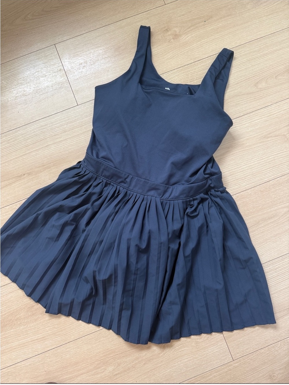 Navy Pleated Athletic Dress